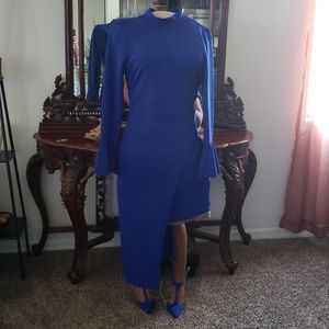 Evening royal blue dress